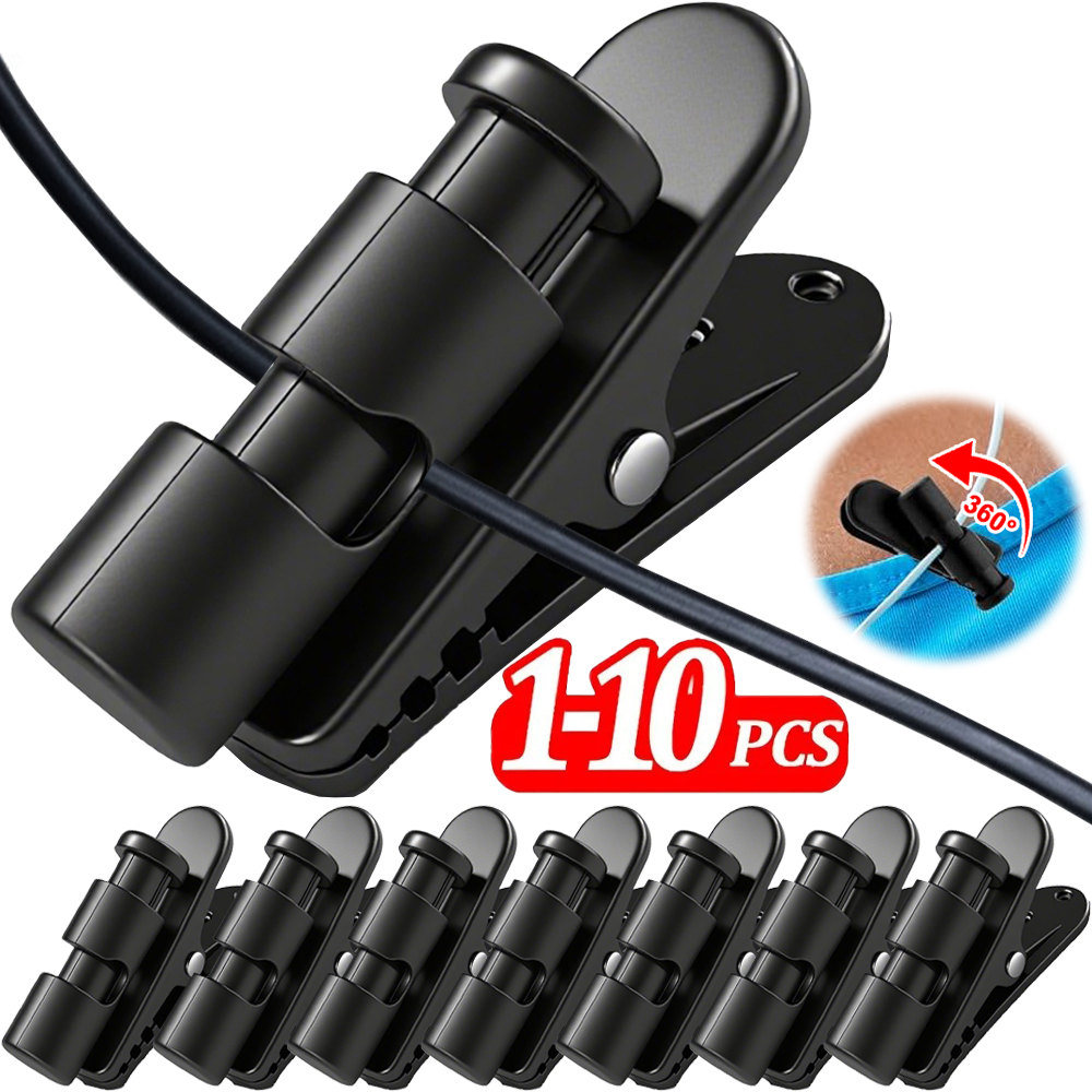 1-10Pack Headphone Fixing Clip - огляд і ціна Wired Earphone Mic