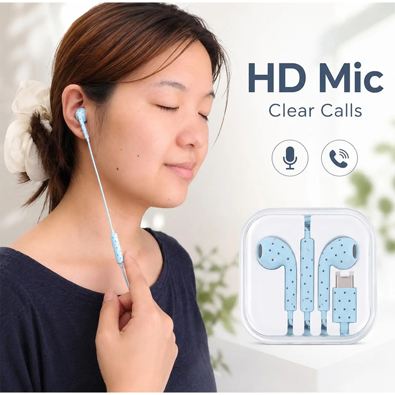Type C Earphones Polka Dot Sta - огляд і ціна Usb C Earphone